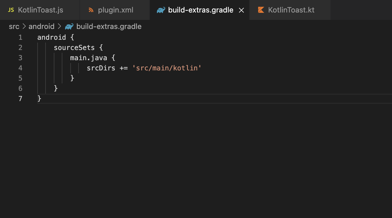 показываем содержимое build-extras.gradle